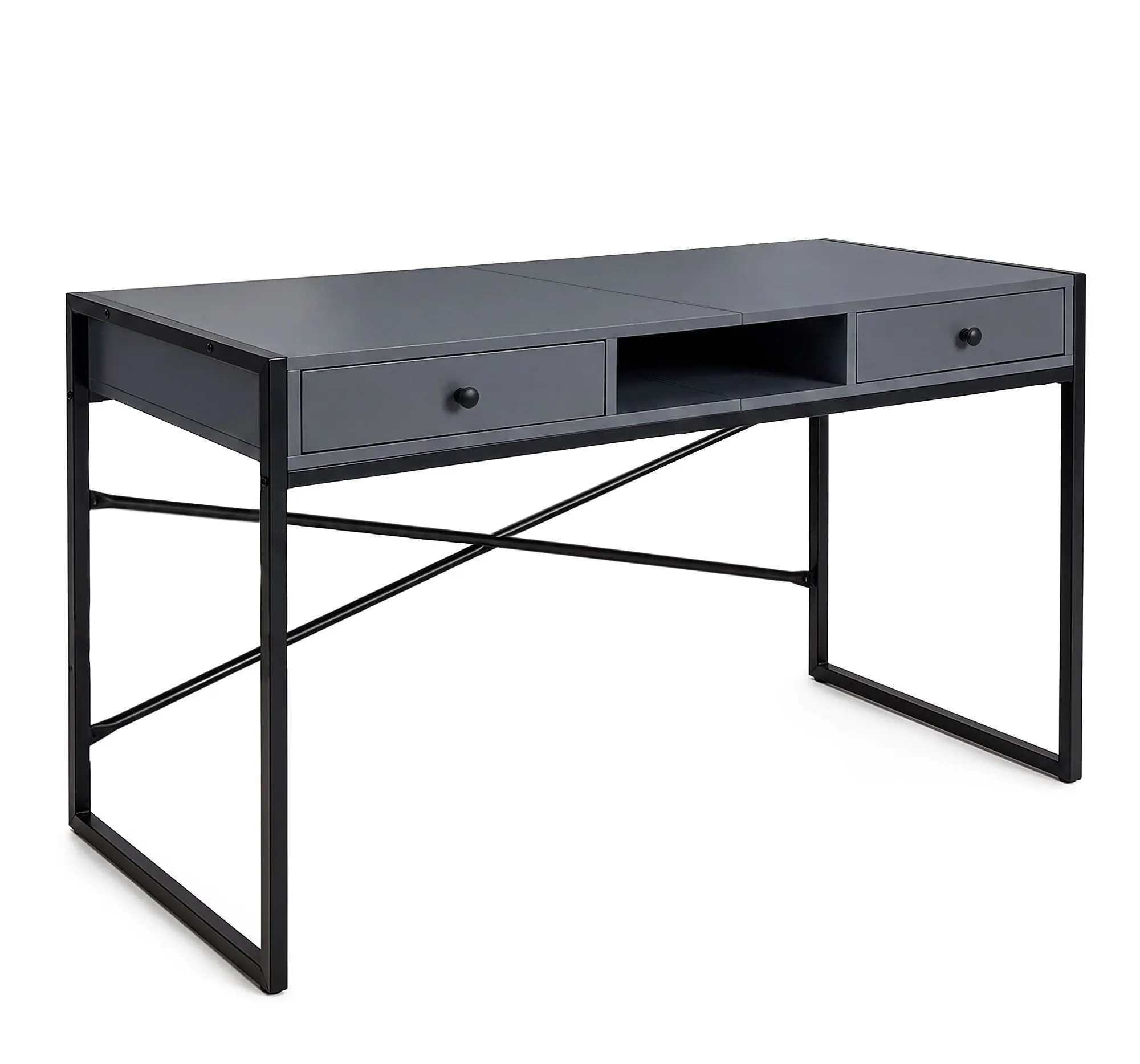 Ak furniture Psací stůl Elonis 123 cm grafit/černý