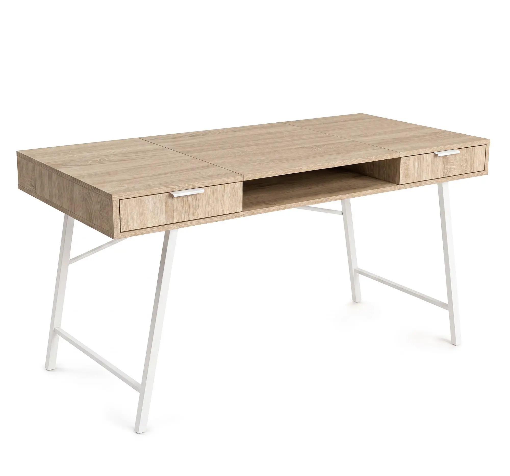 Ak furniture Psací stůl Arden 120 cm bílý/dub Sonoma