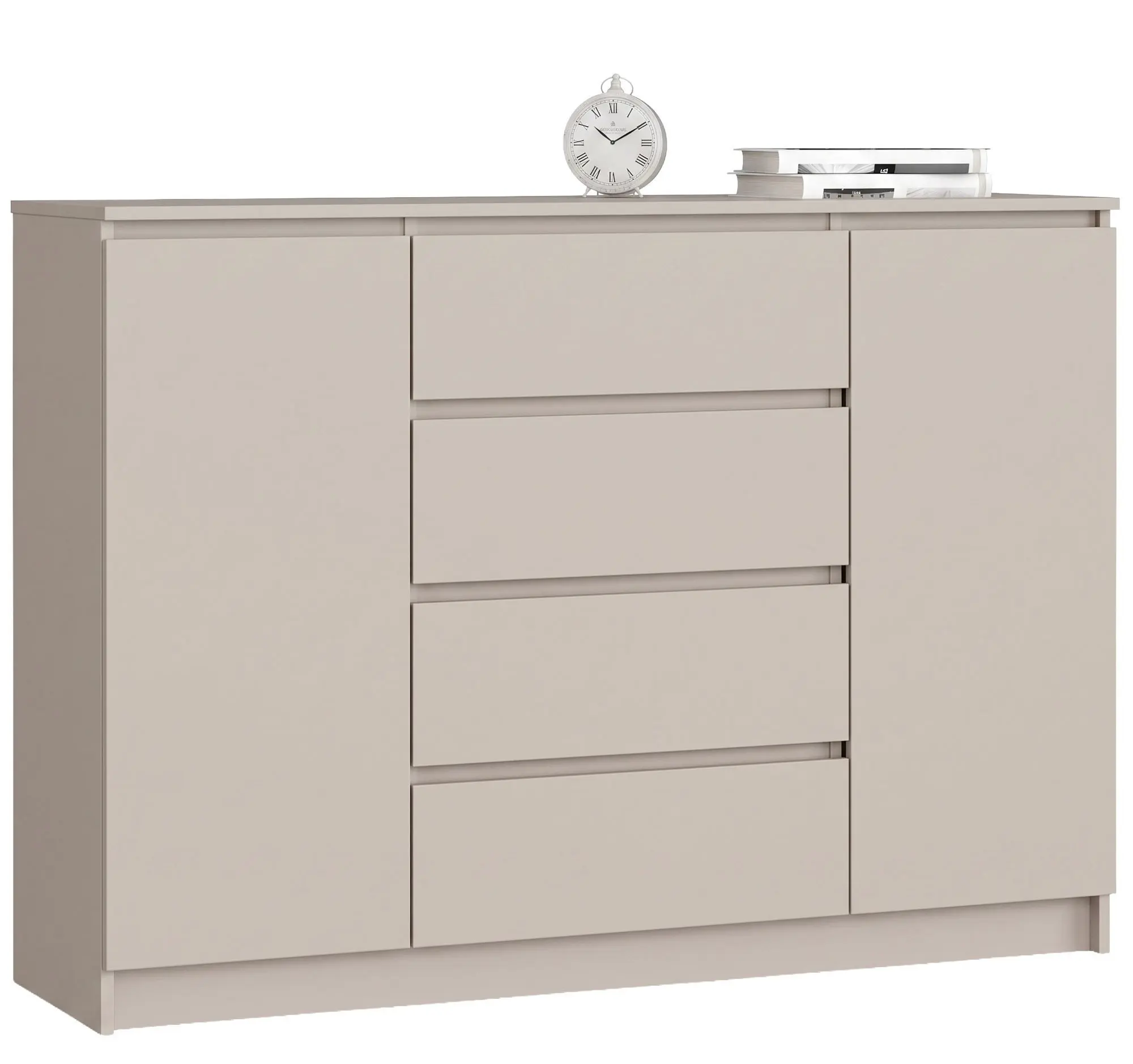 Ak furniture Komoda CLP K140 2D 4SZ 138 cm kašmír