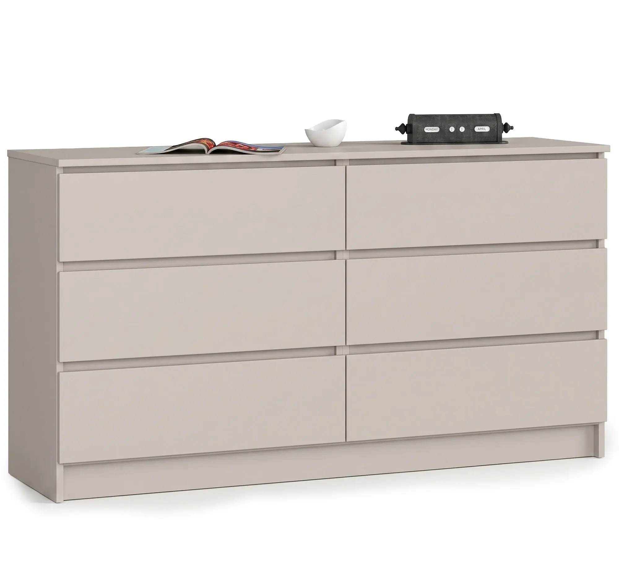 Ak furniture Komoda CLP 6SZ 140 cm kašmír