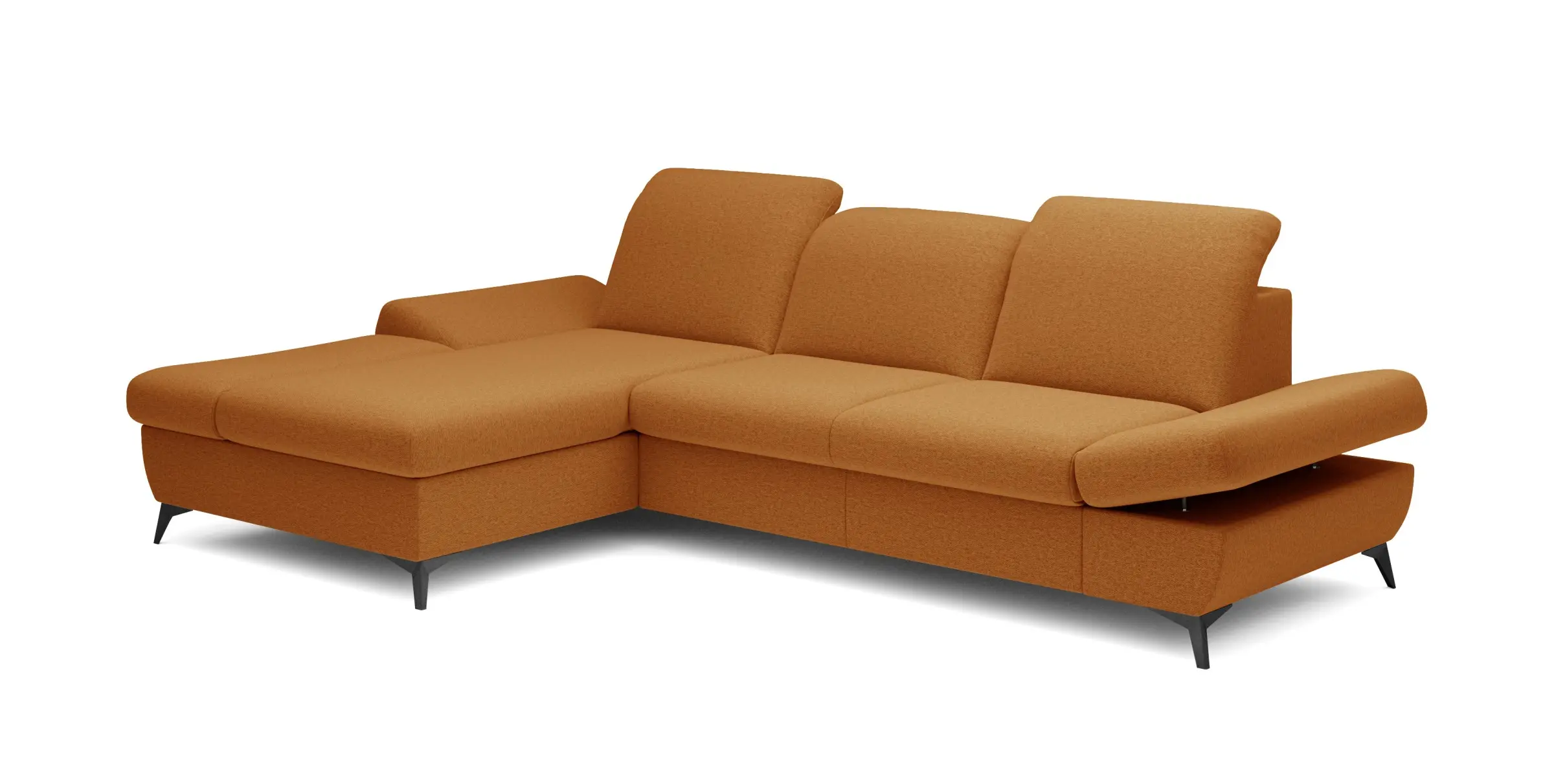Laski Rozkládací polohovací rohová sedací souprava Harper 284 cm Matana 08 skořicová levá