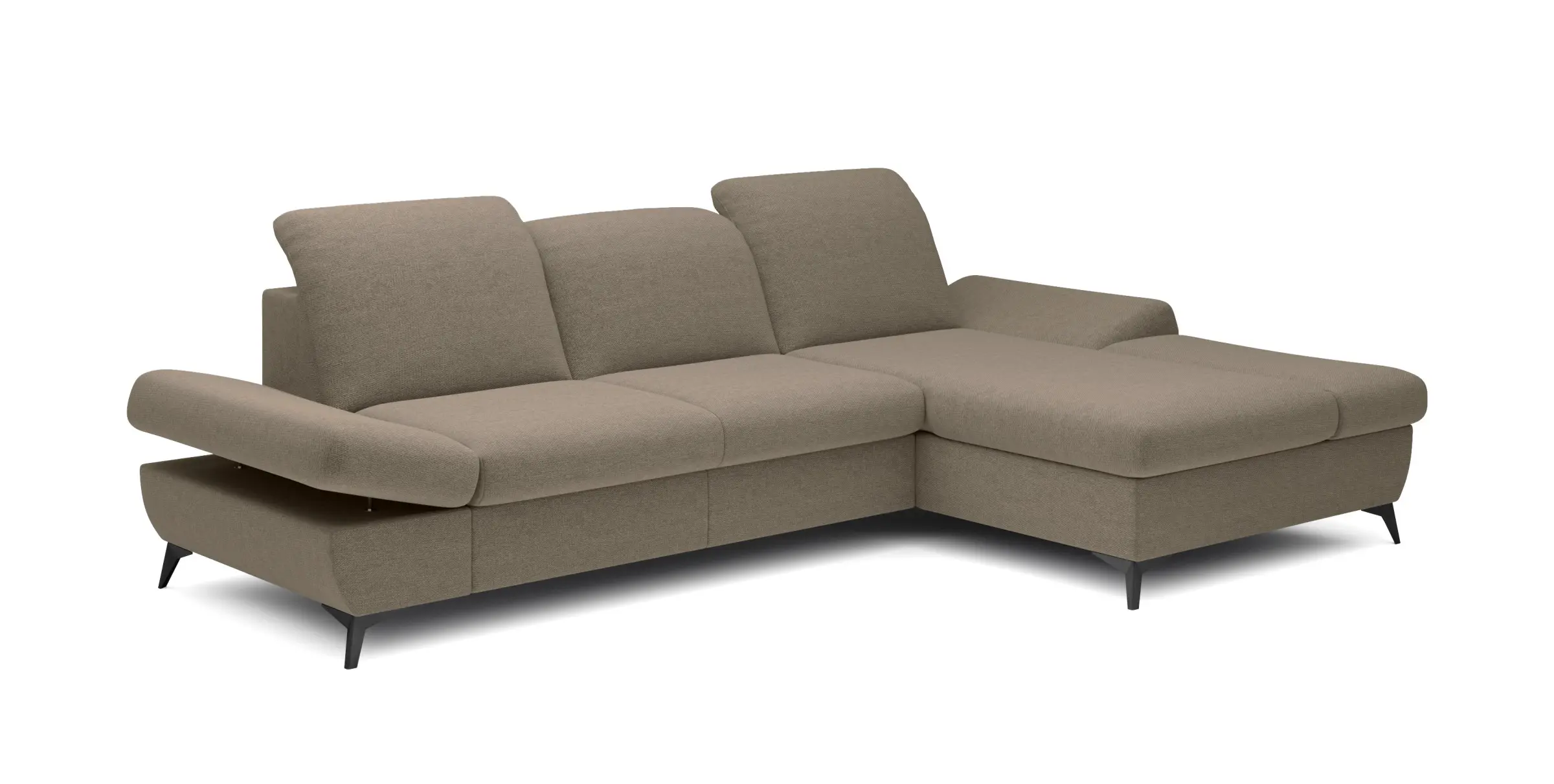 Laski Rozkládací polohovací rohová sedací souprava Harper 284 cm Loft 03 béžovo-šedá pravá