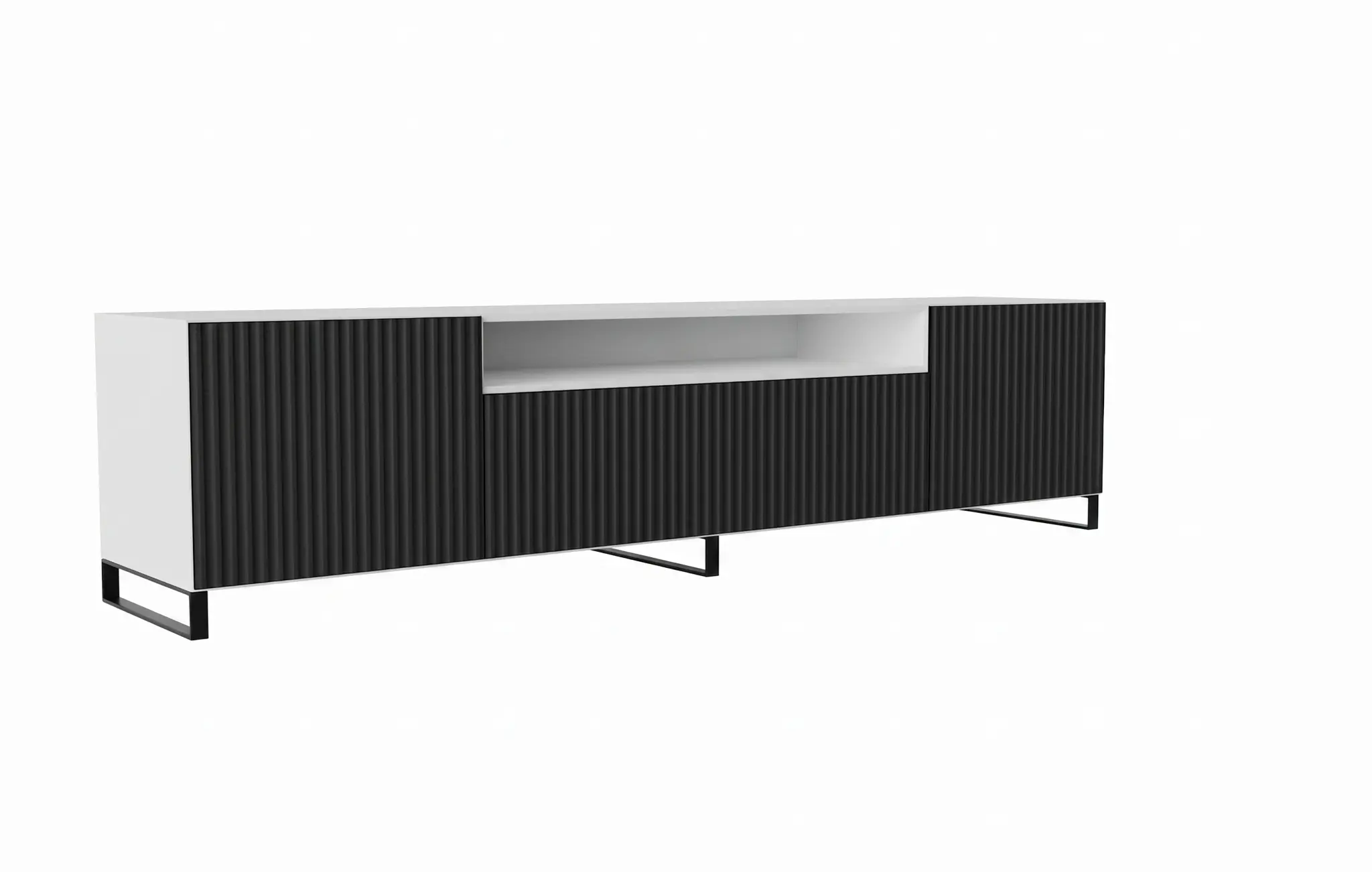 ADRK TV stolek NEMIO 200 cm černý/bílý