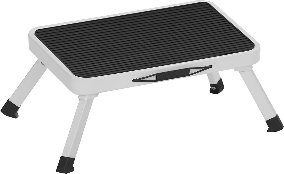 SONGMICS Skládací schůdek Vintro 44 cm černý/bílý