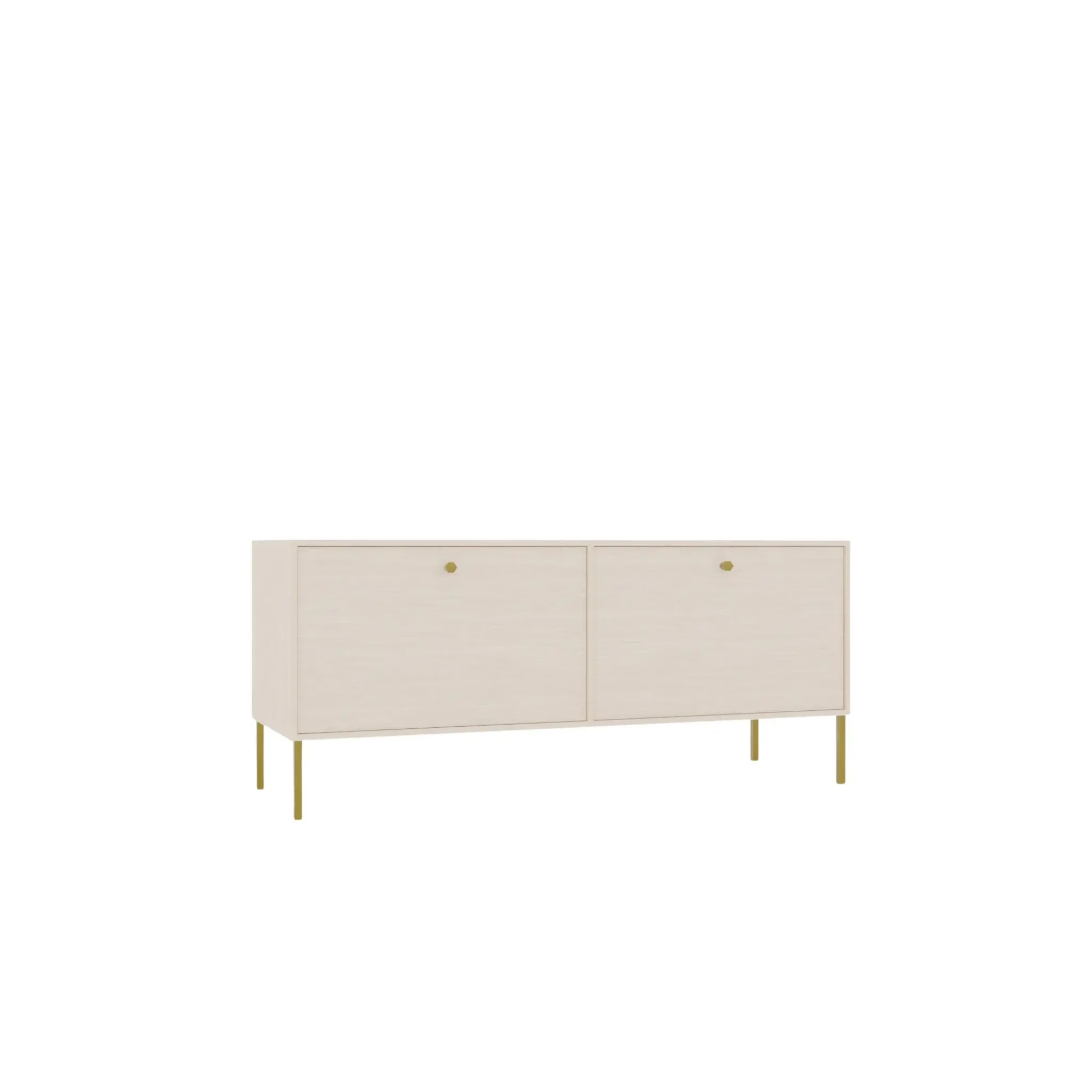 ADRK TV stolek Tilina 2D 120 cm béžový/zlatý