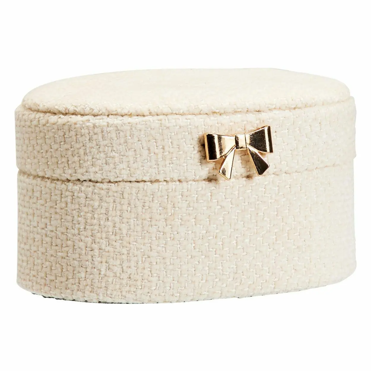 HowHomely Šperkovnice Kema 12 cm bílá/zlatá