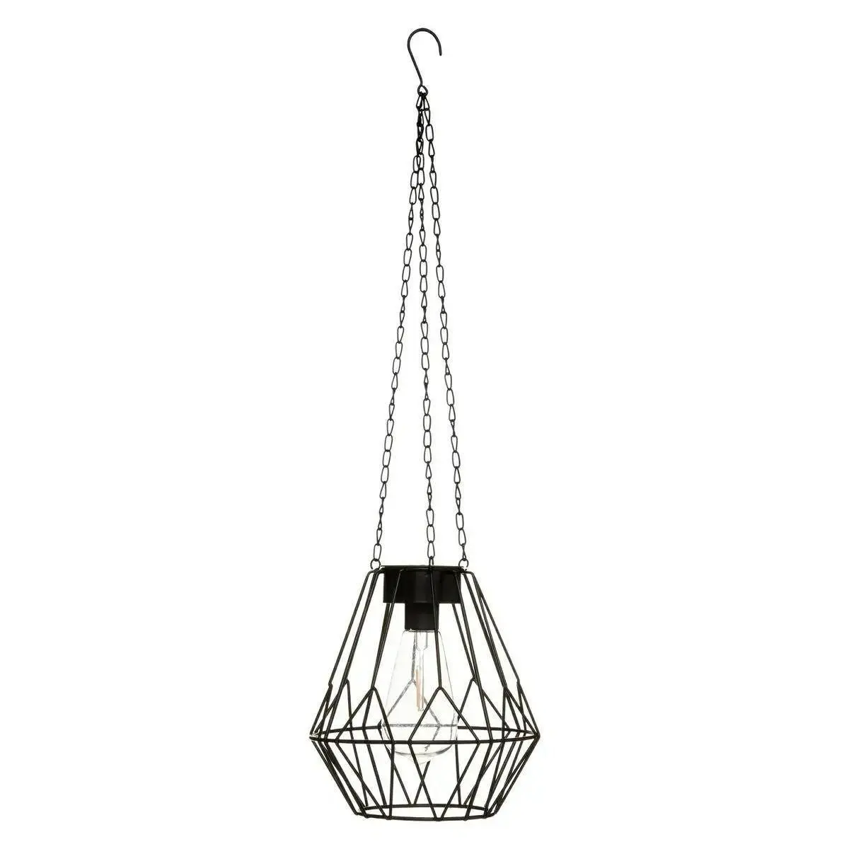 Atmosphera Solární zahradní lucerna FLAVE, výška 60 cm, závěsná černá 178904.0