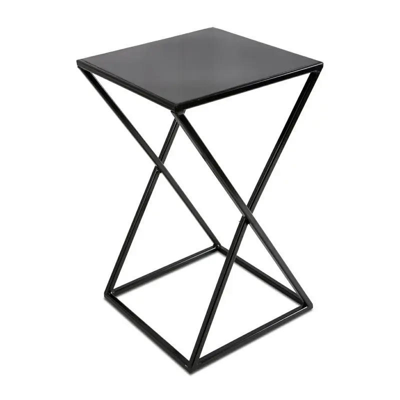 HowHomely Stojan na květiny Della 40 cm černý