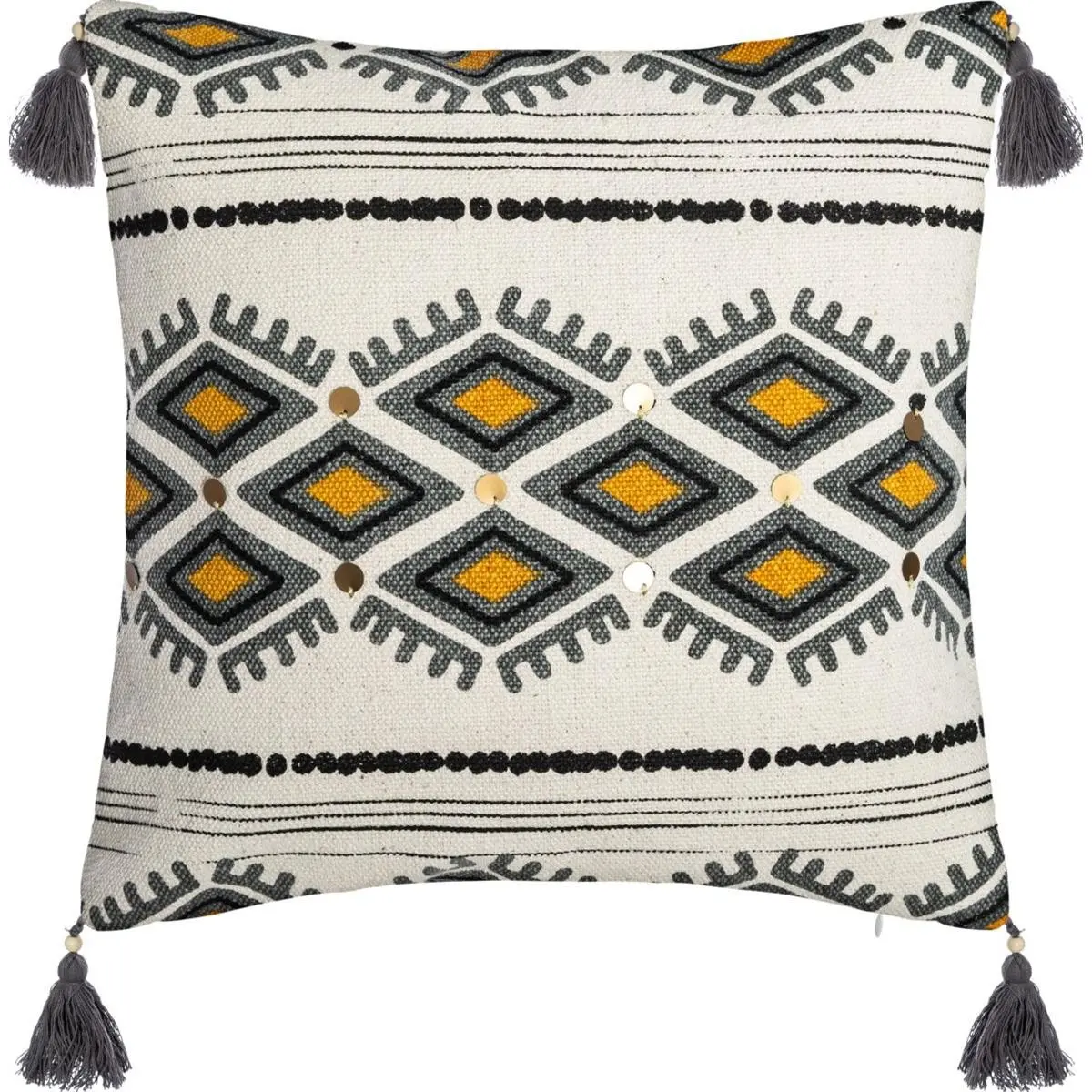 ATMOSPHERA Bavlněný povlak na polštář Aztec 40x40 cm bílý