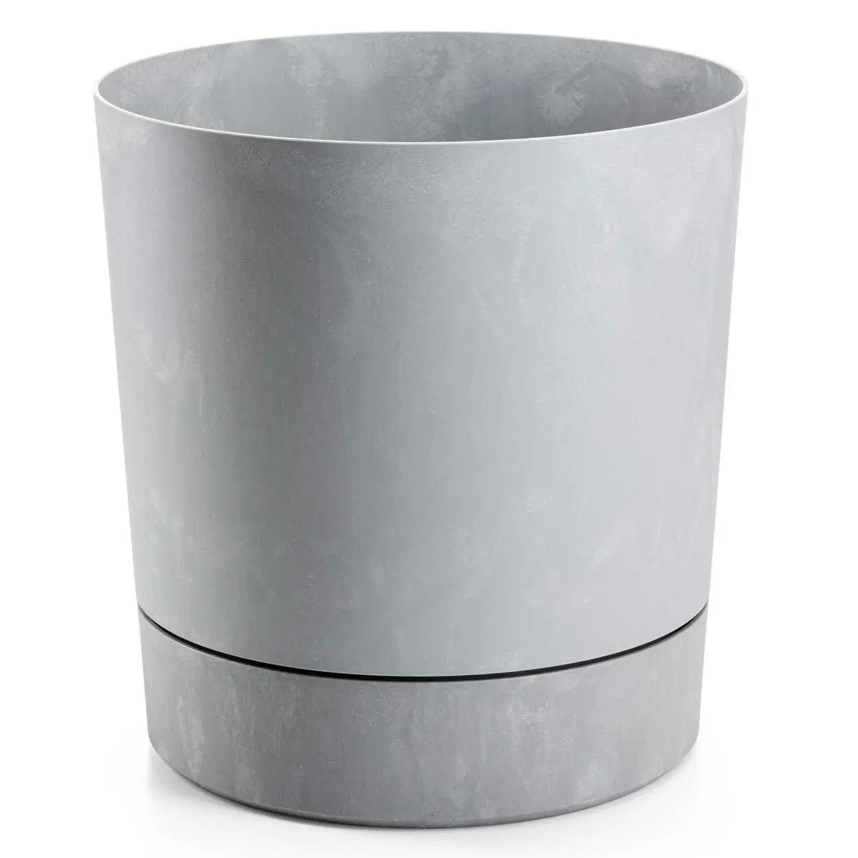 HowHomely Květináč s podmiskou AZALEA 35 cm šedý beton