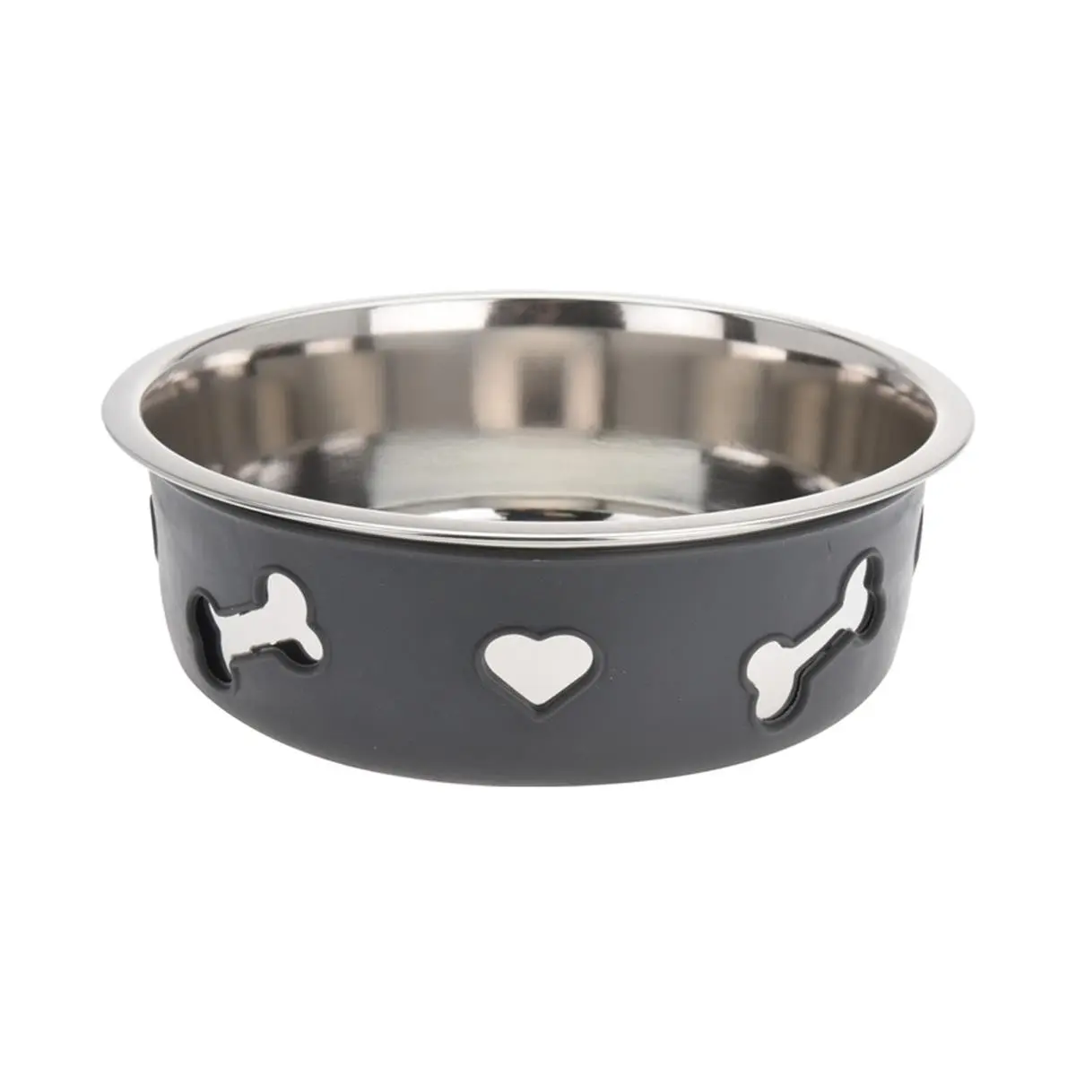 Pets Collection Kovová miska pro psa BONES 2 l šedá