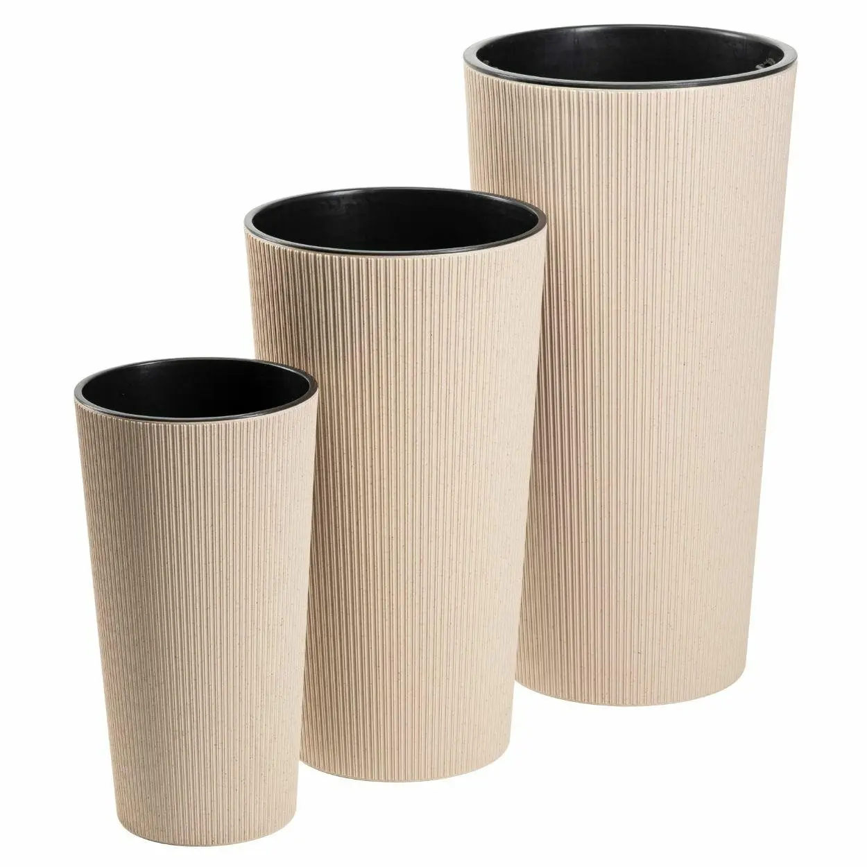 HowHomely Sada 3 ks květináčů URBANIKA Coffee béžová