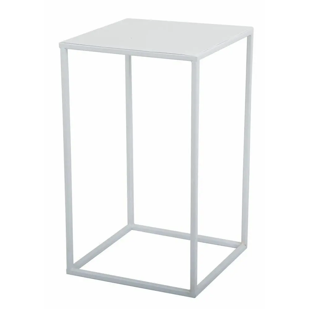 HowHomely Květinový stojan Ilja 40 cm bílý
