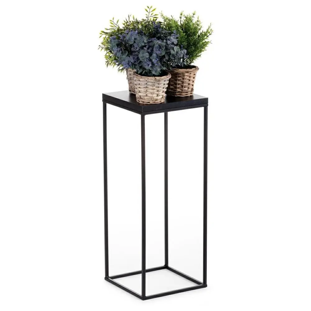 HowHomely Květinový stojan CHARR 60 cm černý