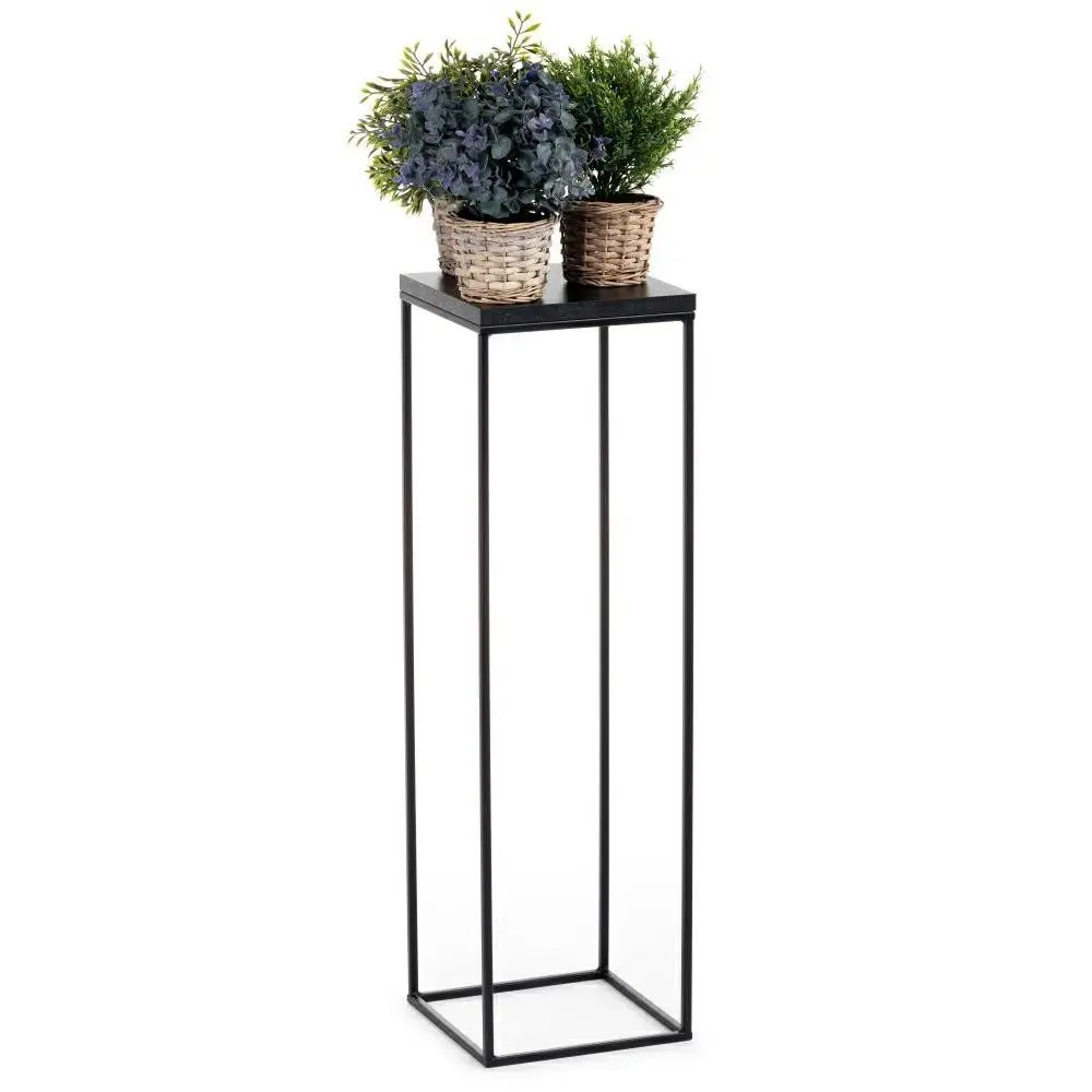 HowHomely Květinový stojan CHARR 80 cm černý