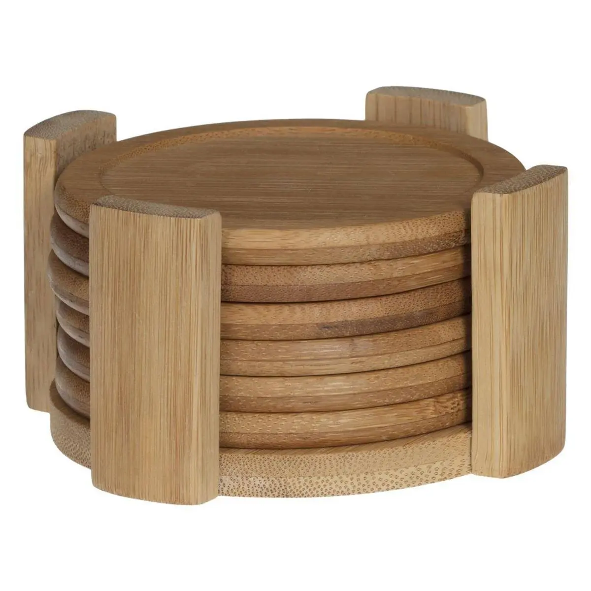 Secret de Gourmet Sada bambusových podtácků Lin 6 ks hnědá