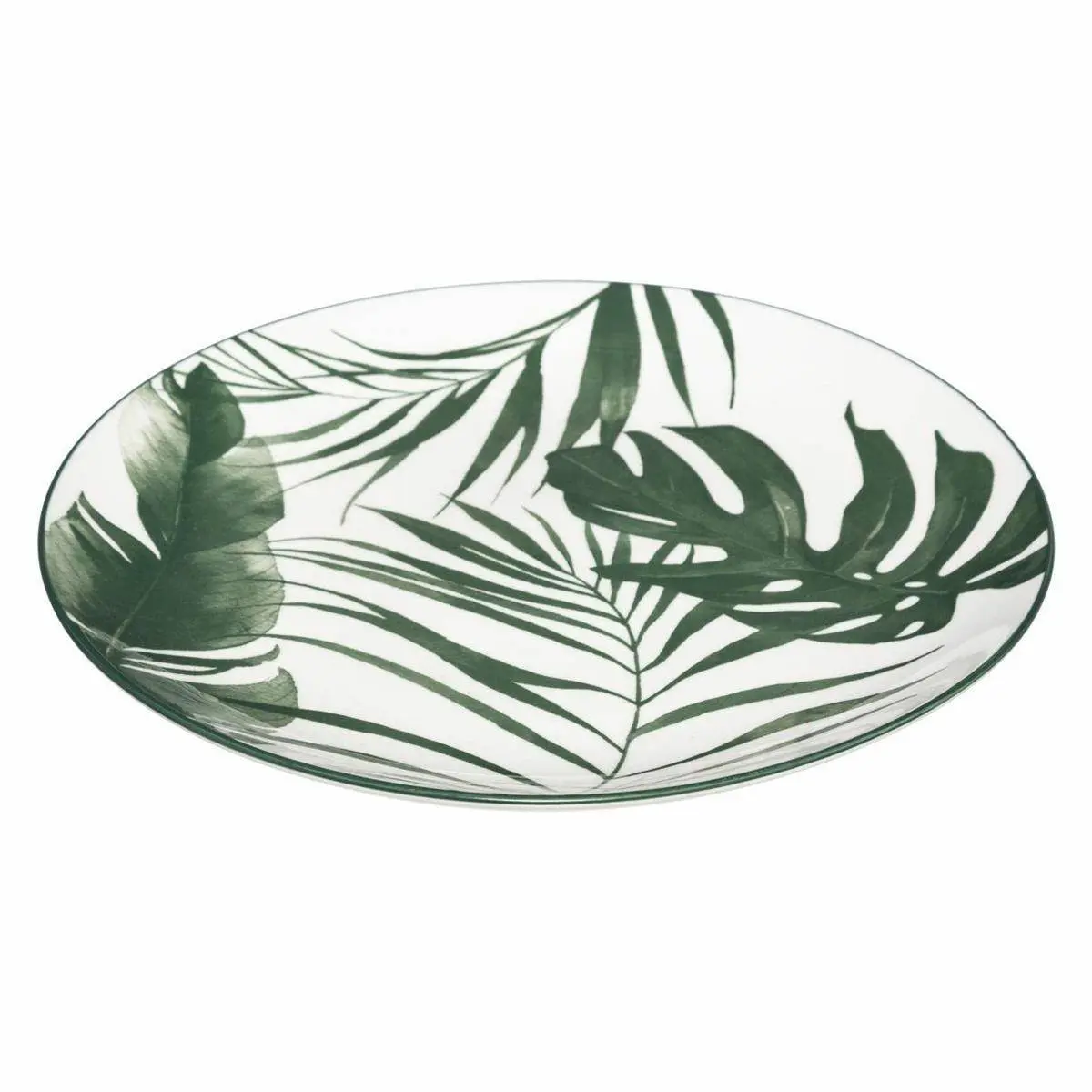 Secret de Gourmet Sada 6 ks talířů LEAFS 26,5 cm bílá/zelená