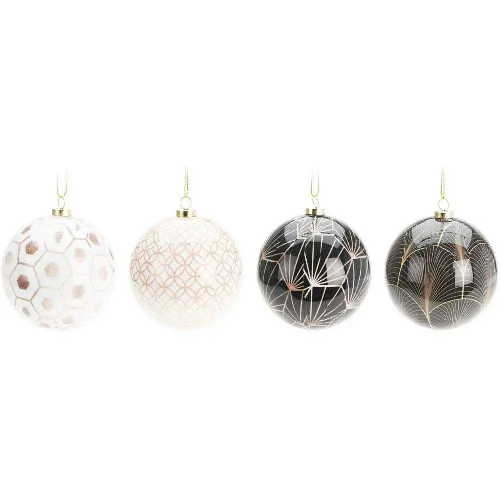 H&S Decoration Sada 40 ks vánočních baněk GLAMOUR 8 cm vícebarevná