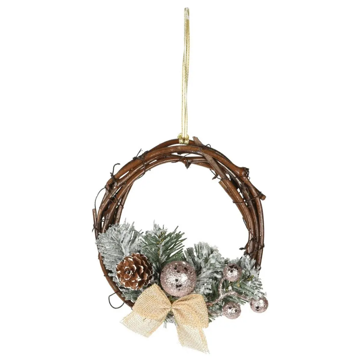 H&S Decoration Vánoční věnec Snowy 15 cm