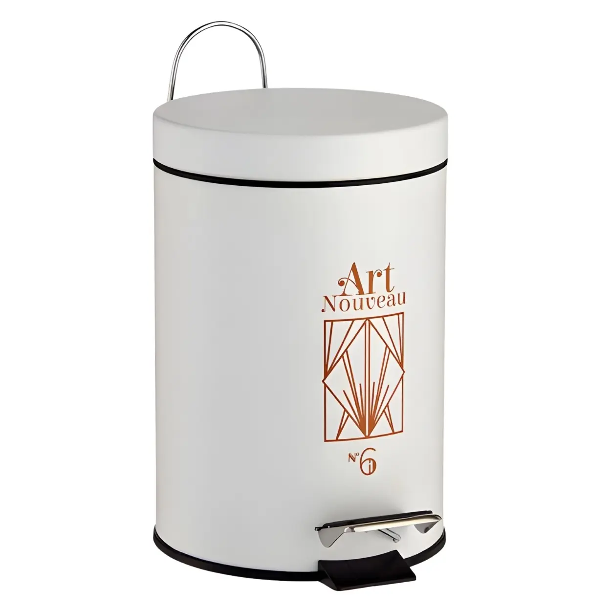 BERILO Odpadkový koš ART DECO 3 L bílý