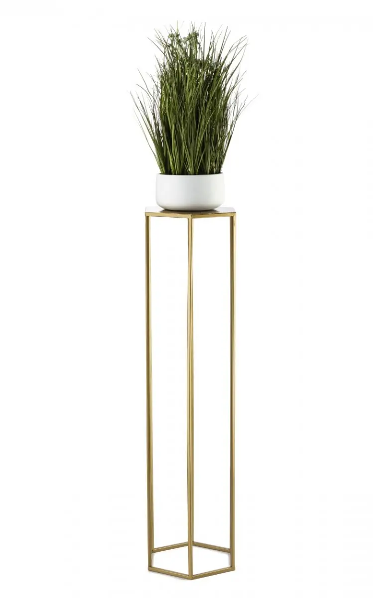 HowHomely Stojan na květiny LOFTSTYLE I 100 cm zlatý