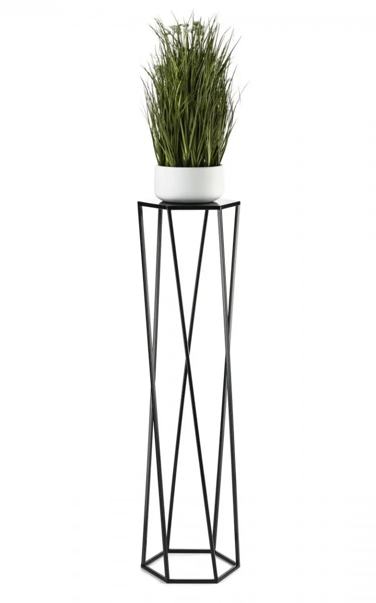 HowHomely Květinový stojan LOFTSTYLE III 100 cm černý