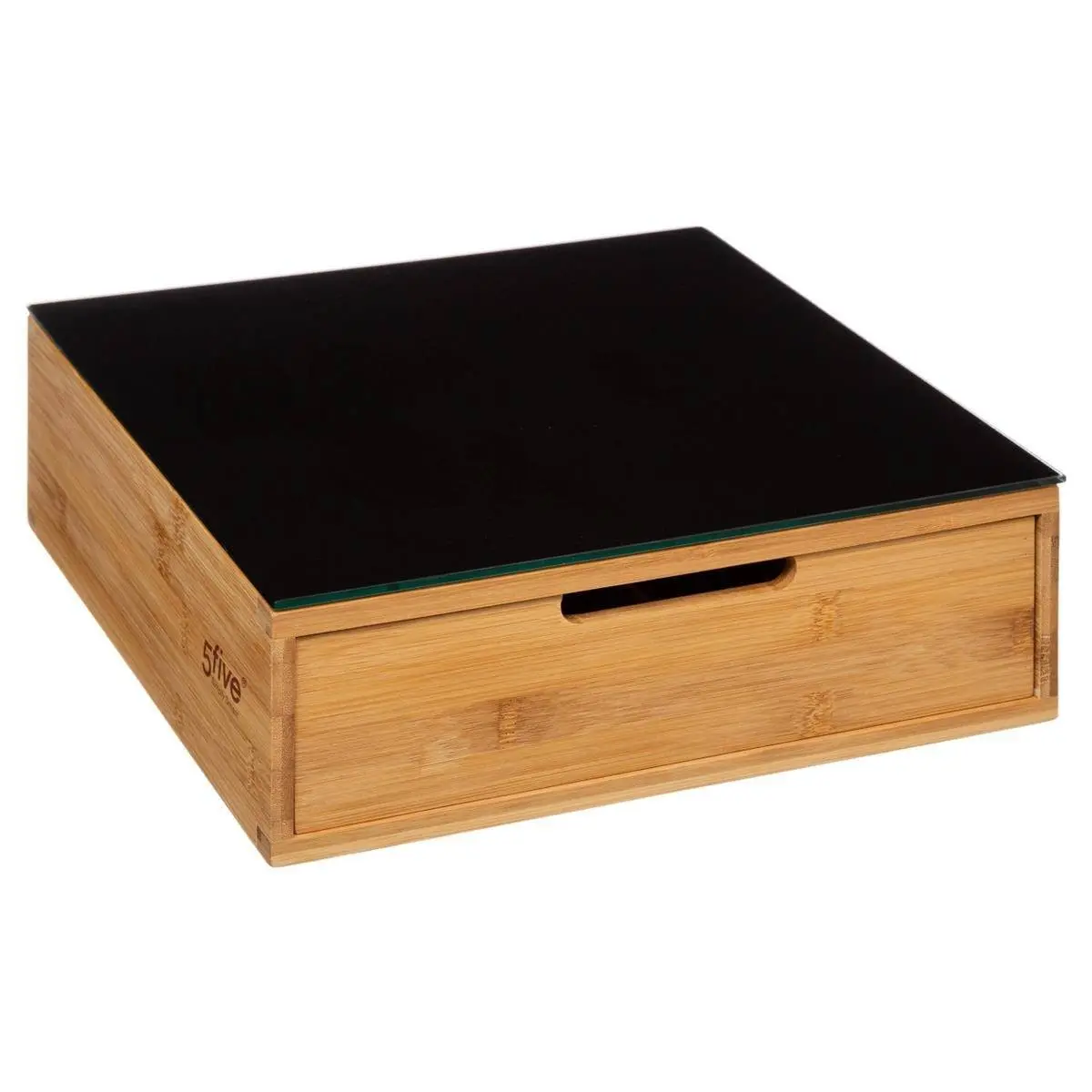 5five Simply Smart Krabička na kapsle do kávy Modern bambus/černá