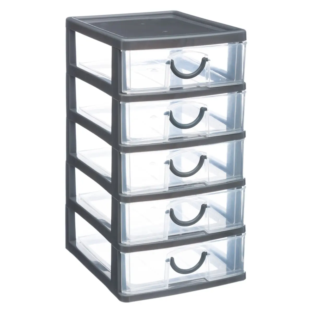 5five Simply Smart myslící organizátor s 5 zásuvkami, 13 x 16 x 26 cm, šedá šedá 151566A