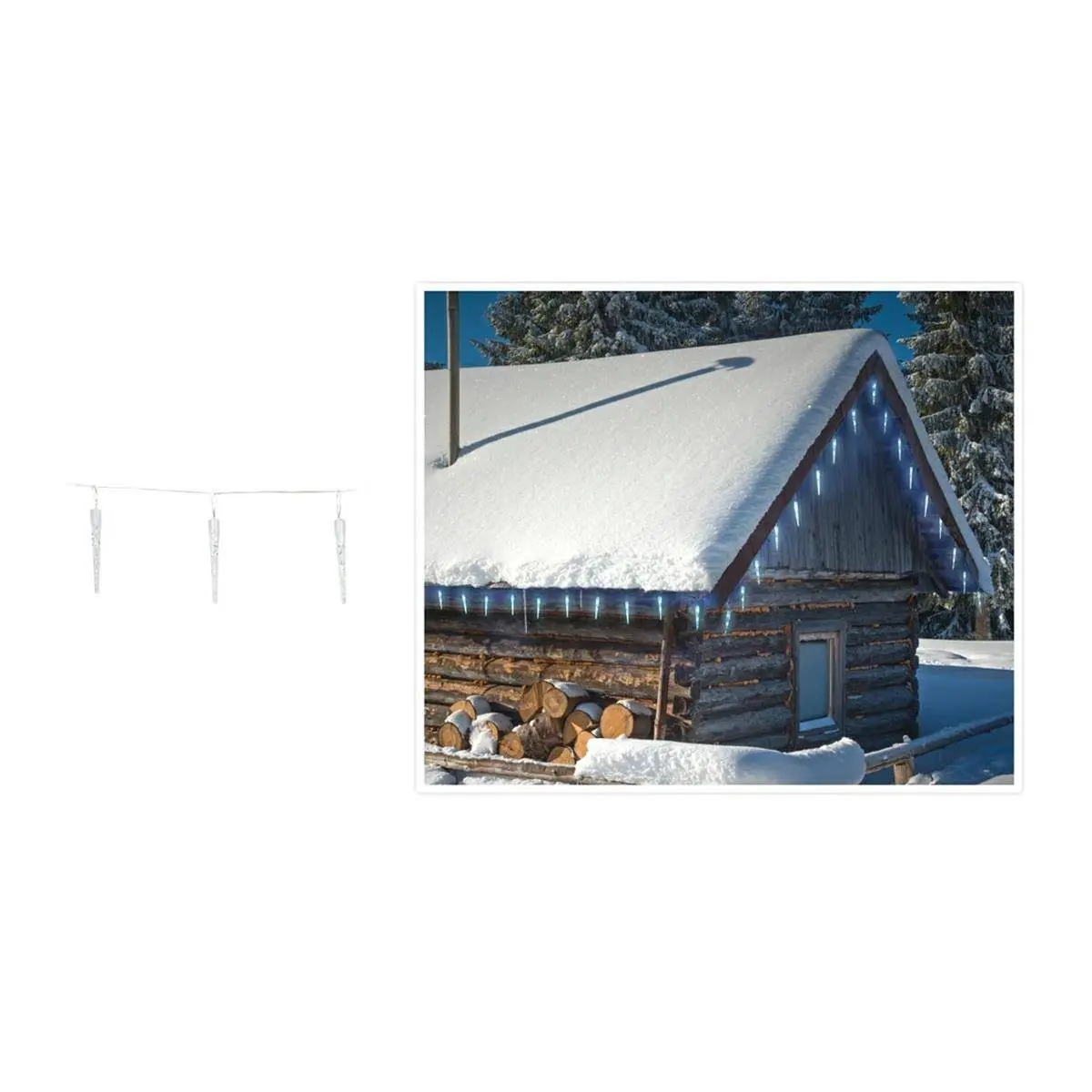 H&S Decoration Vánoční světelný LED řetěz Icicle 570 cm studená bílá