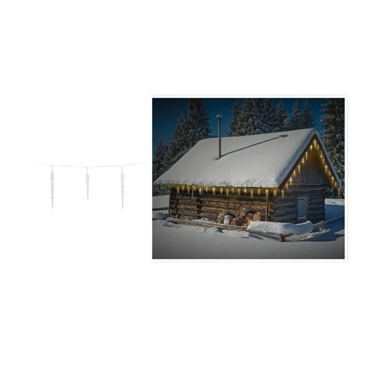 H&S Decoration Vánoční světelný LED řetěz Icicle II 690 cm teplá bílá
