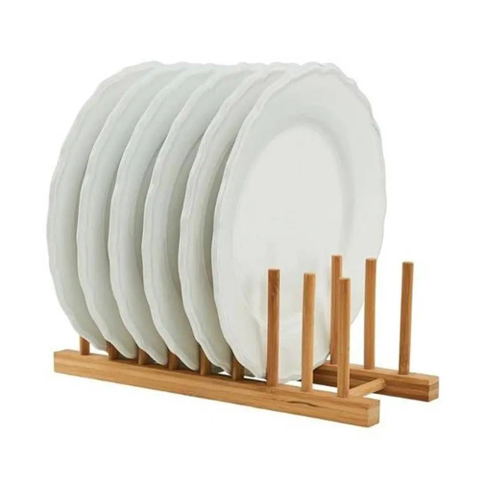 Excellent Houseware Stojan na talíře 34 cm hnědý