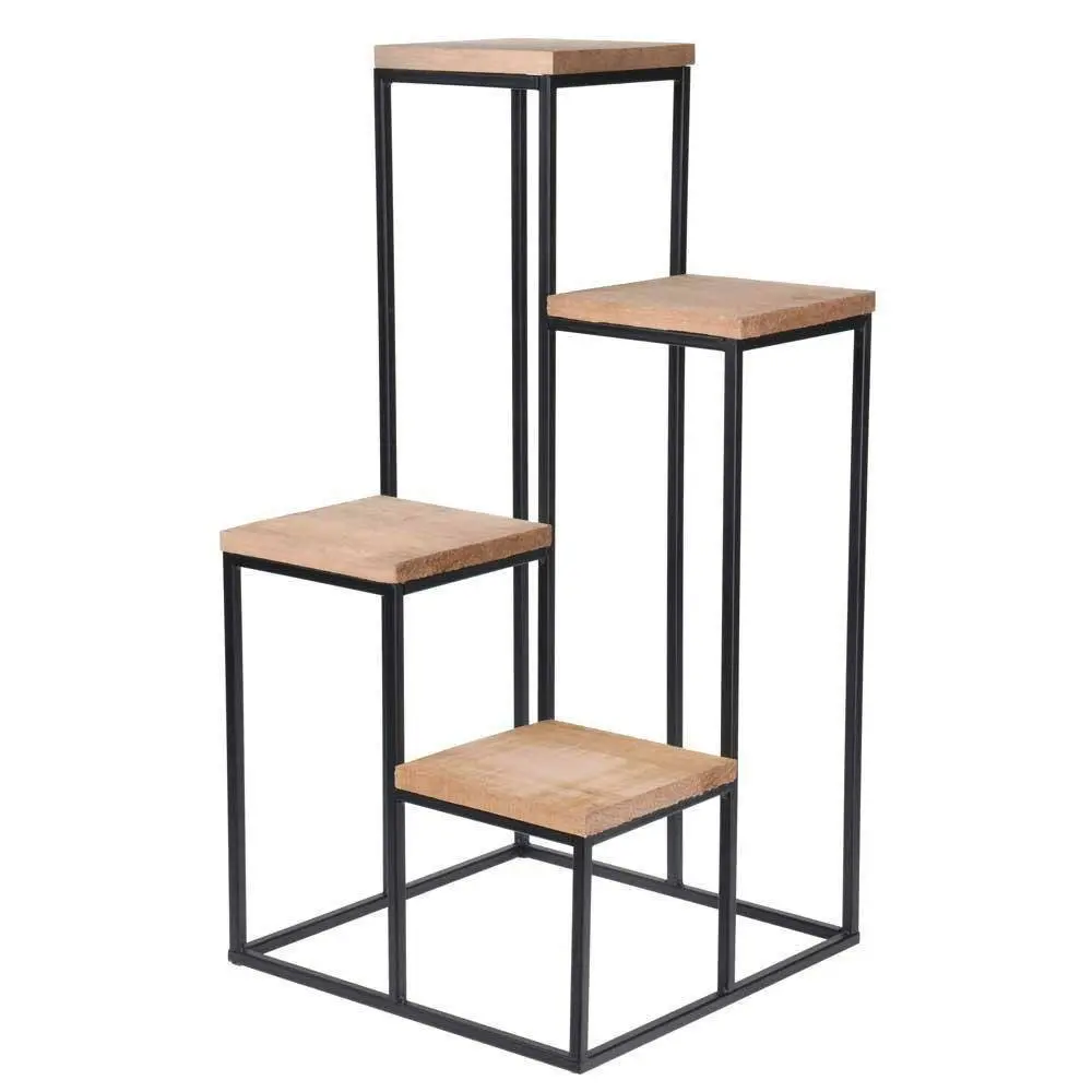 ProGarden Stojan na květiny ALFA 34 cm černý/hnědý