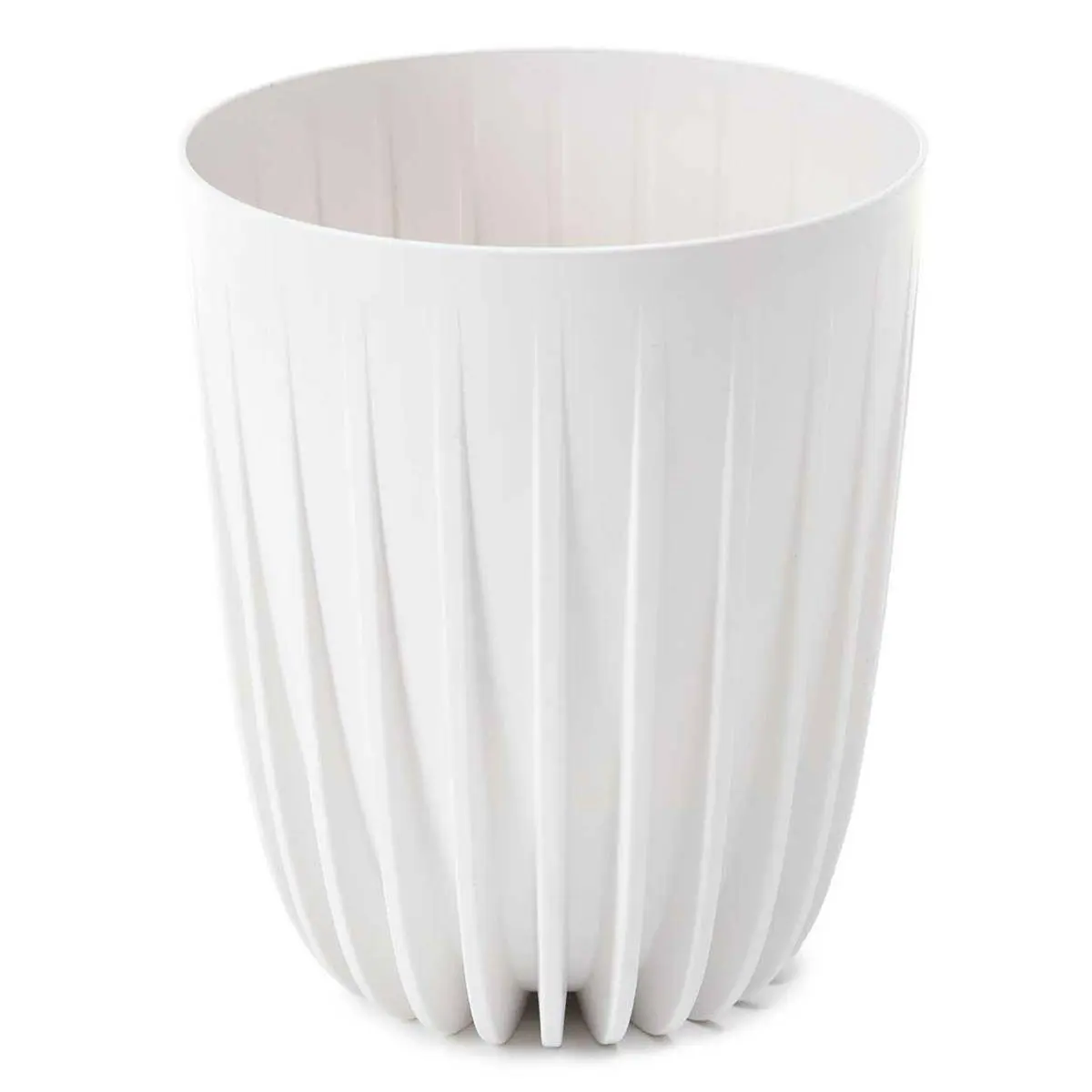 HowHomely Květináč STRIPPED ECO I 39 cm bílý