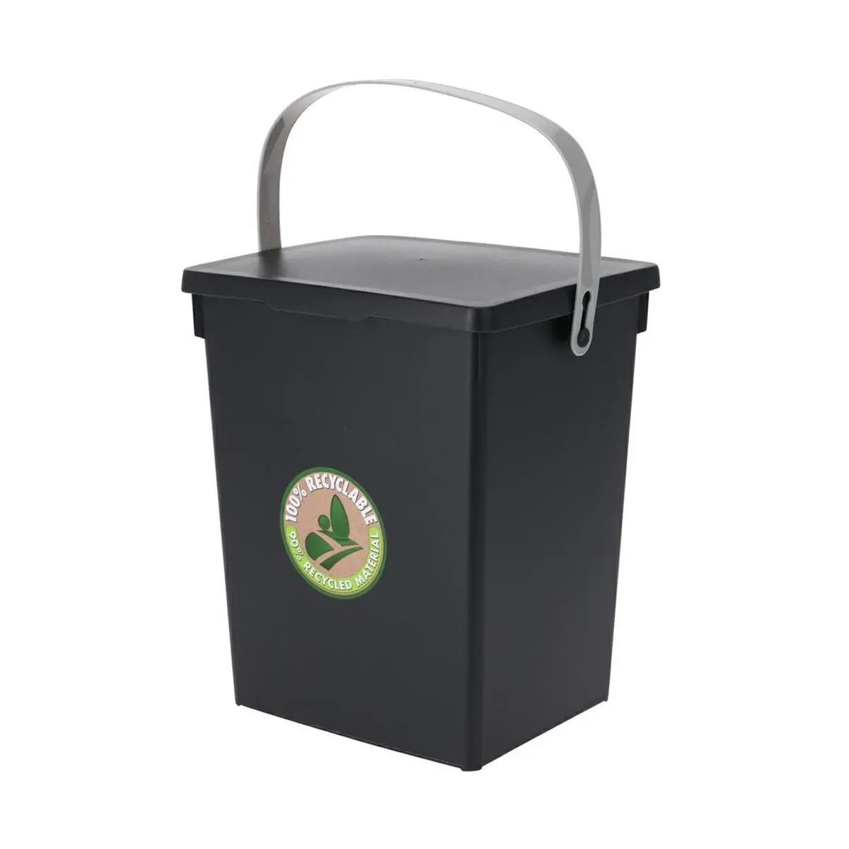 H&S Decoration Odpadkový koš na bioodpad POKRYA 5,5 l antracitový