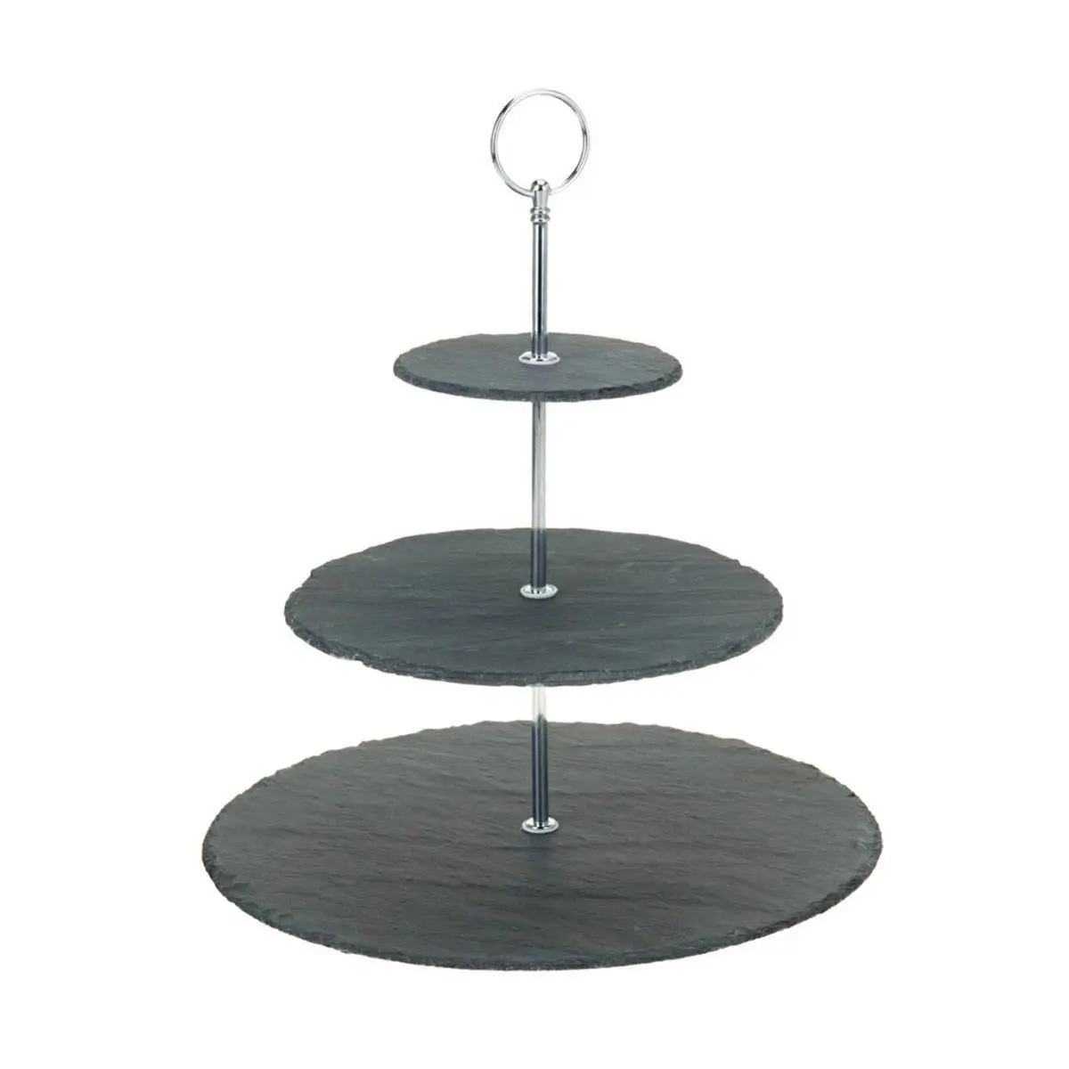 Excellent Houseware Břidlicový servírovací stojan RAZEKO 34 cm černý