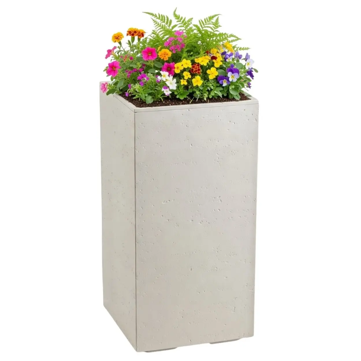 HowHomely Květináč na kolečkách BETONIQUE 30x60 cm beton béžový
