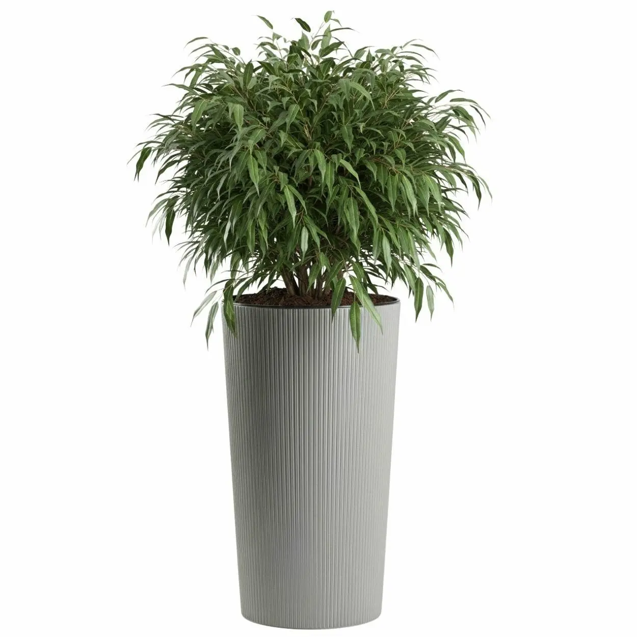 HowHomely Květináč URBANIKA ECO Wood 57x30 cm šedý