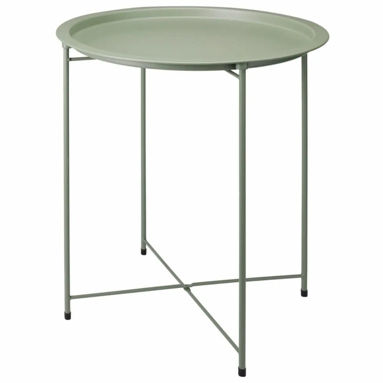 HowHomely Kovový odkládací stolek Inko 50 cm zelený
