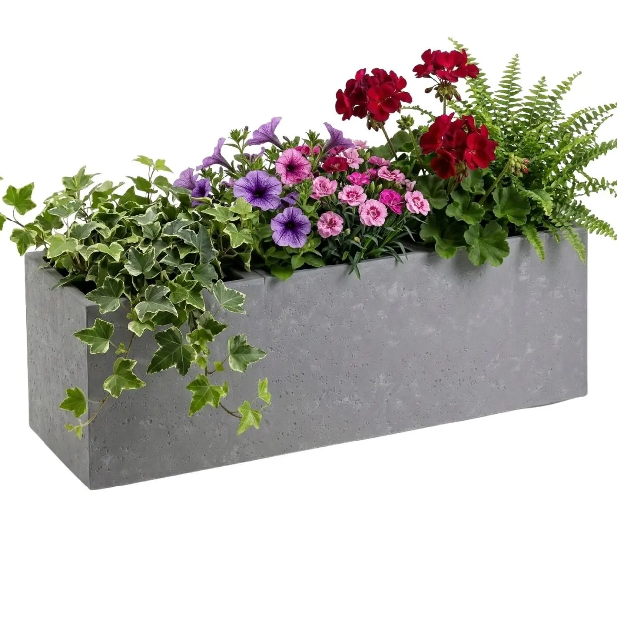 HowHomely Květináč na kolečkách BETONIQUE 90x30 cm šedý beton