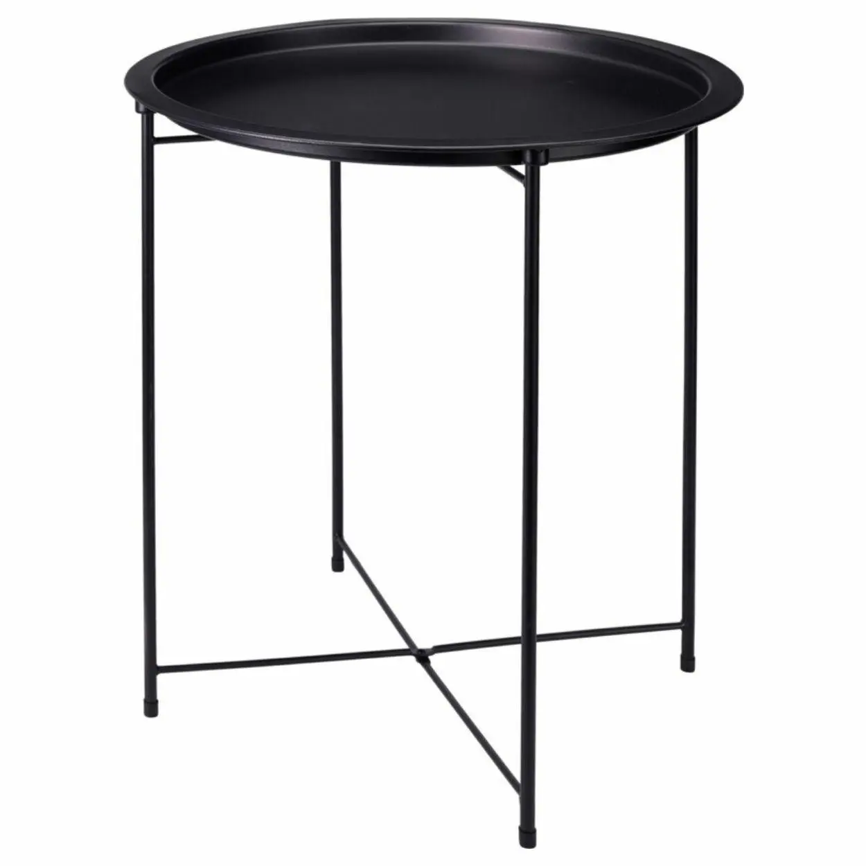 HowHomely Odkládací stolek Zovy 47 cm černý