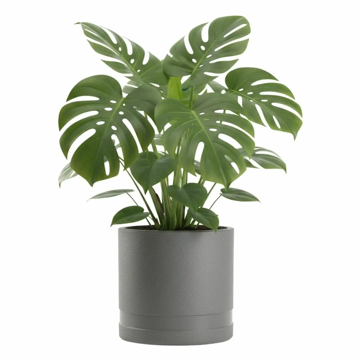 HowHomely Květináč LUNA Cylinder 30,8 cm antracitový