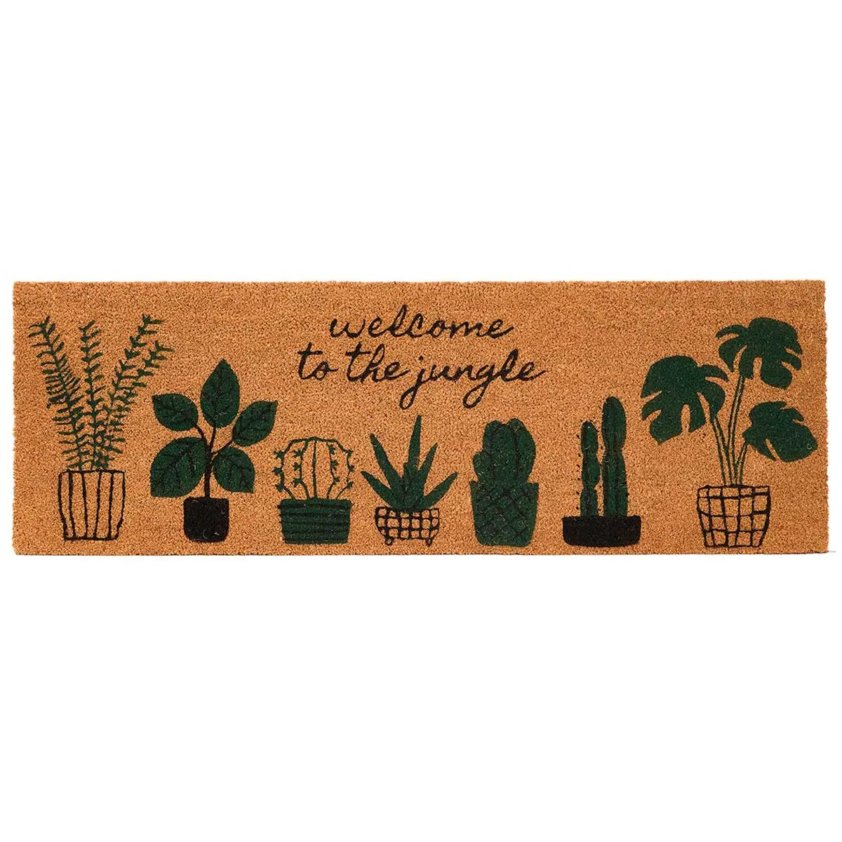 GIFTDECOR Kokosová rohožka Welcome 40x120 cm hnědá