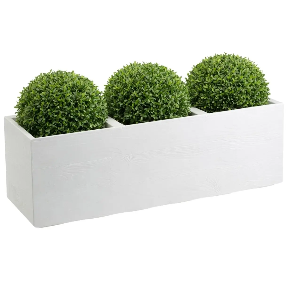 HowHomely Květináč na kolečkách BETONIQUE 90x30 cm krémové dřevo