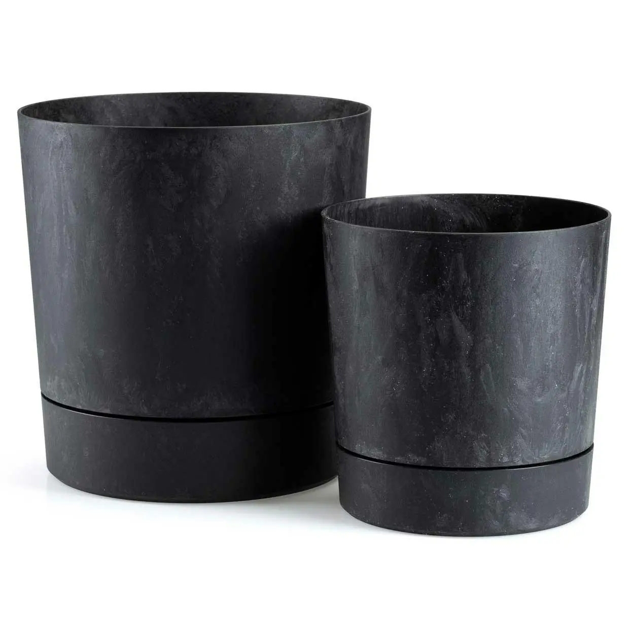 HowHomely Sada 2 ks květináčů Azalea černý beton