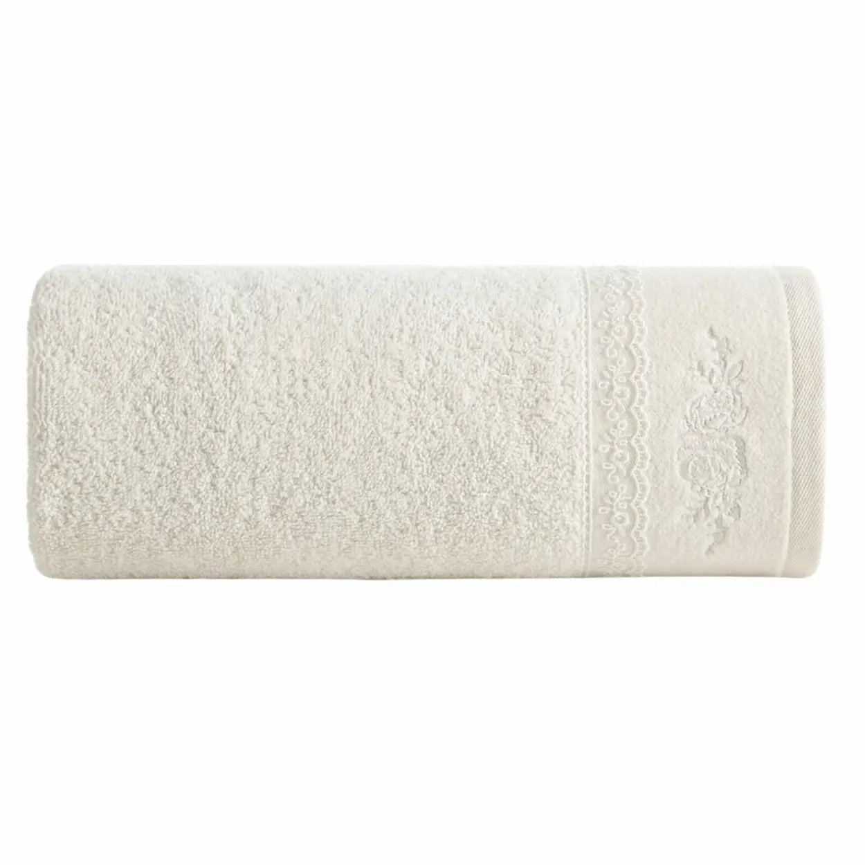 Eurofirany Bavlněný ručník Sisi 50x90 cm krémový