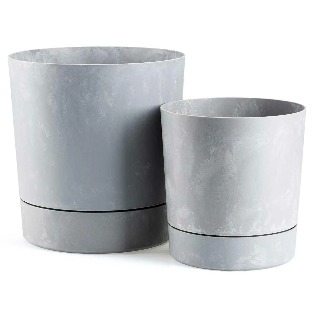 HowHomely Sada 2 ks květináčů Azalea šedý beton