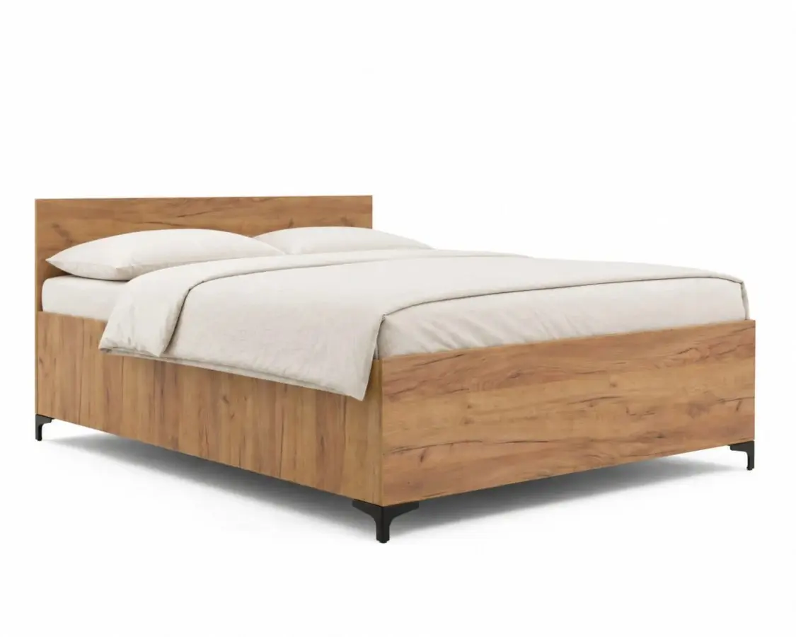 FDM Postel Ribeiro se zvedacím roštem dub craft, velikost 120x200