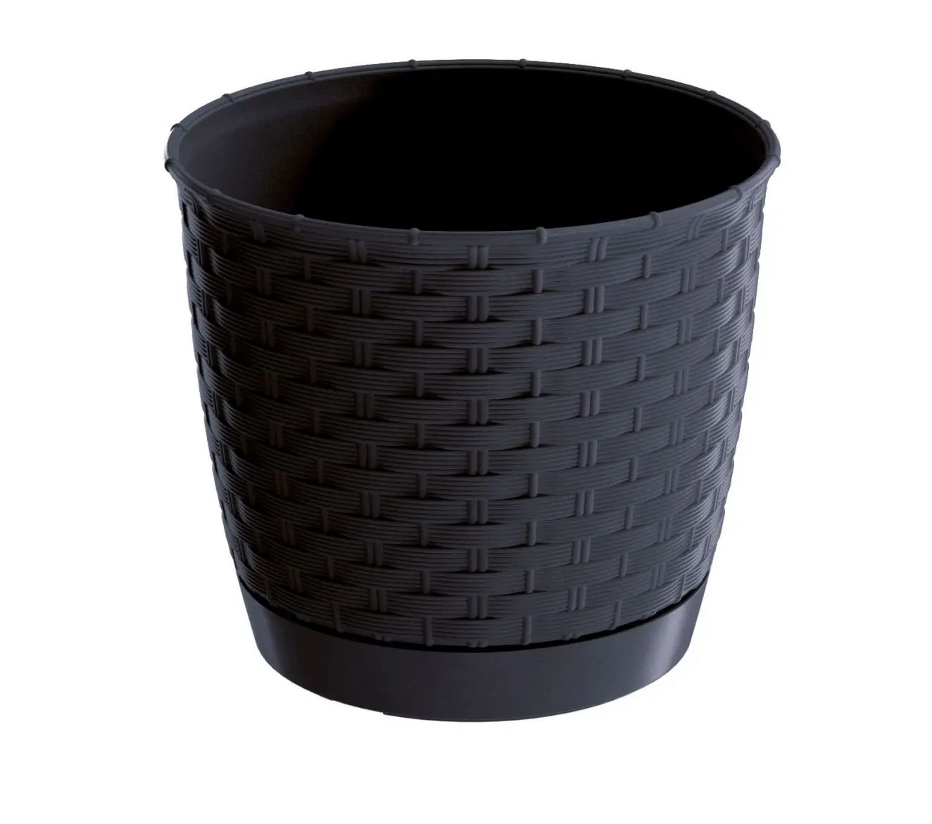 Prosperplast Květináč Ratolla Round antracit, varianta 19 cm