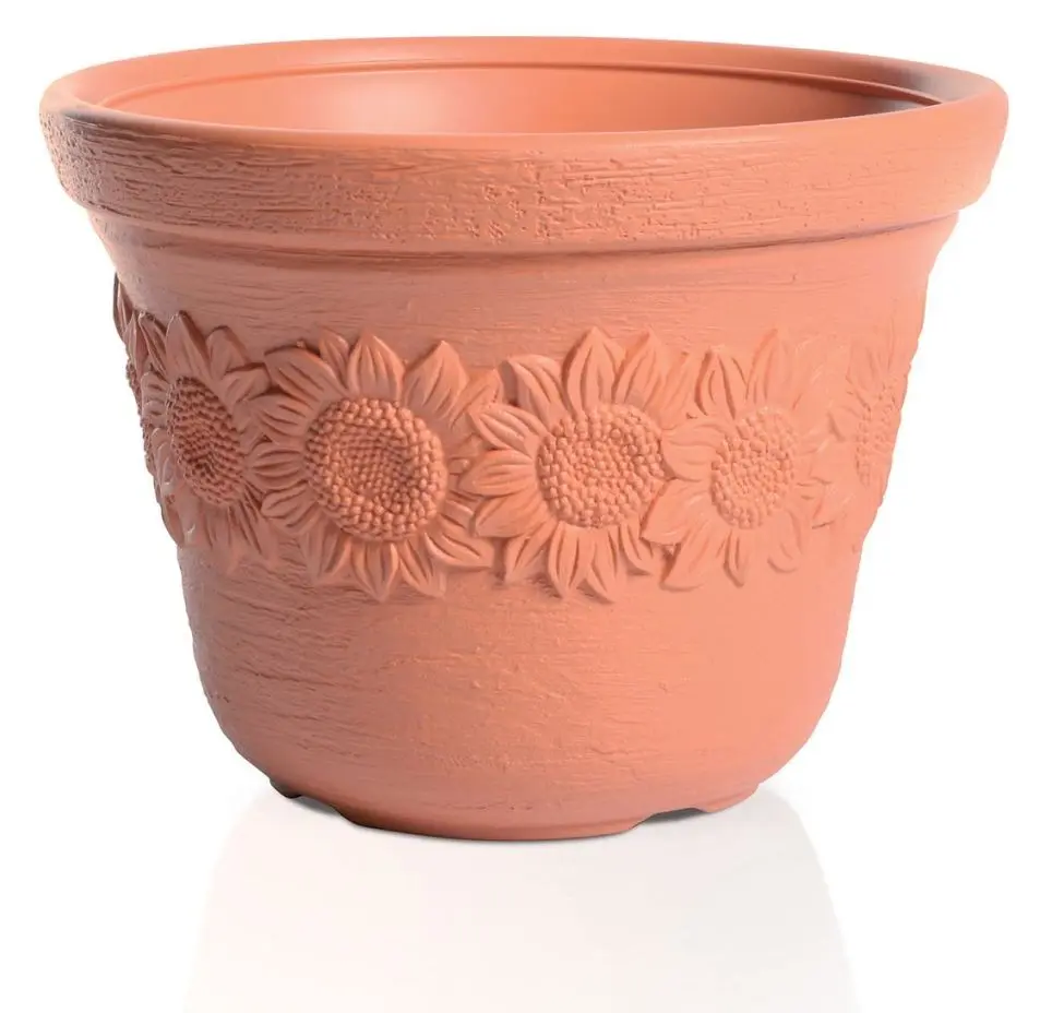 Prosperplast Květináč Sunny Flower oranžový, varianta 35 cm