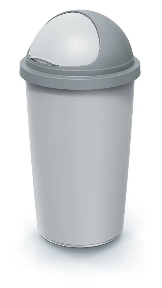 Prosperplast Odpadkový koš COMPACTO ROLL 60 L popelavě šedý/světle šedý